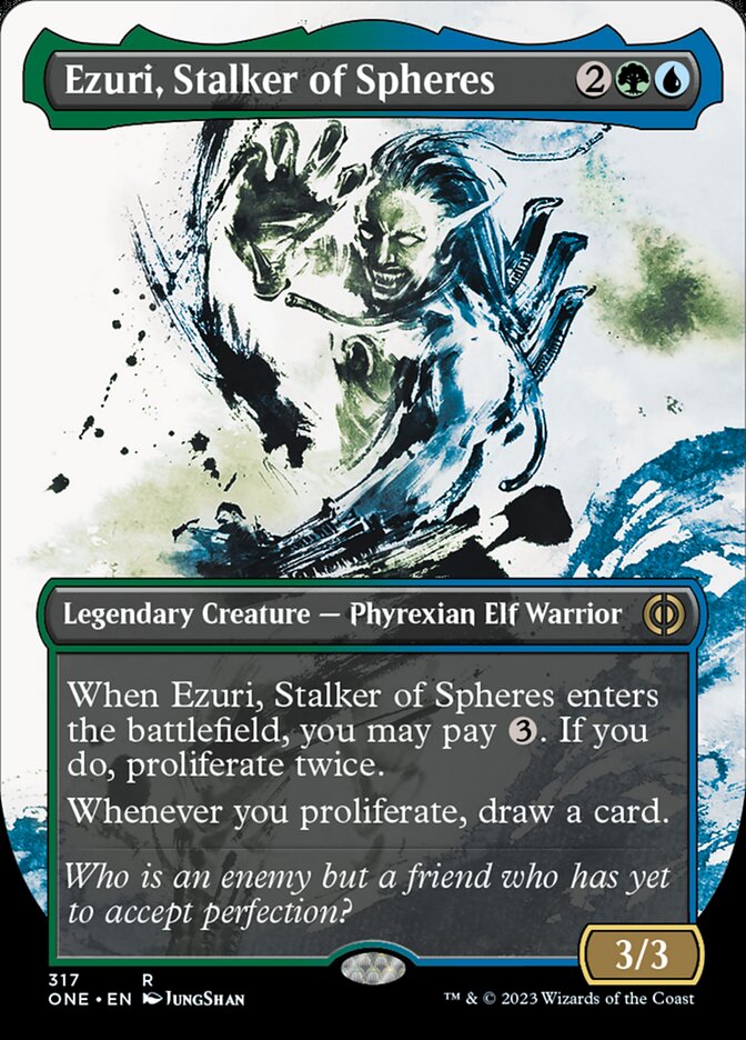 Ezuri, Stalker of Spheres (Borderless Ichor) [Phyrexia: All Will Be One] | Good Games Cannington