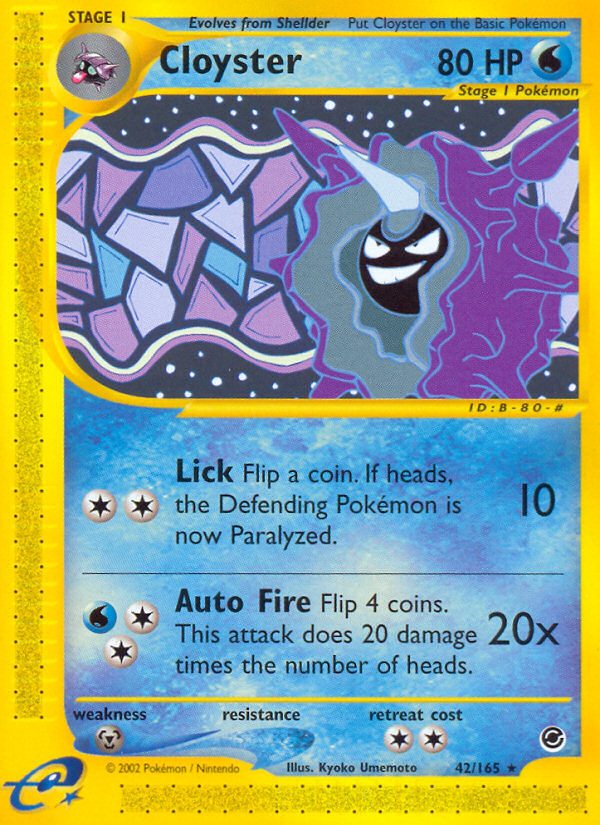 Cloyster (42/165) [Expedition: Base Set] | Good Games Cannington