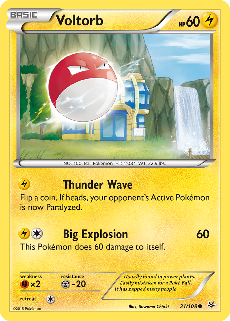 Voltorb (21/108) [XY: Roaring Skies] | Good Games Cannington