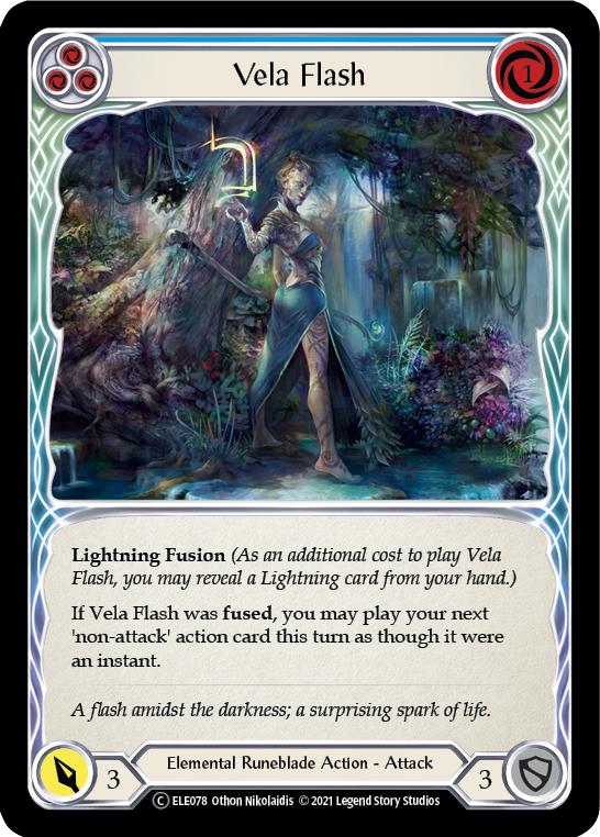 Vela Flash (Blue) [U-ELE078] Unlimited Rainbow Foil | Good Games Cannington