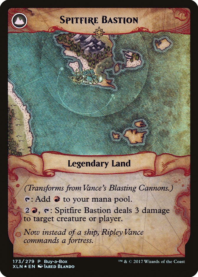 Vance's Blasting Cannons // Spitfire Bastion (Buy-A-Box) [Ixalan Treasure Chest] | Good Games Cannington
