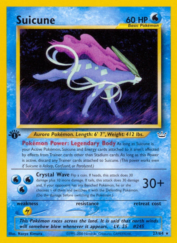 Suicune (27/64) [Neo Revelation 1st Edition] | Good Games Cannington