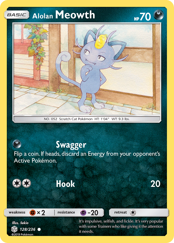 Alolan Meowth (128/236) [Sun & Moon: Cosmic Eclipse] | Good Games Cannington
