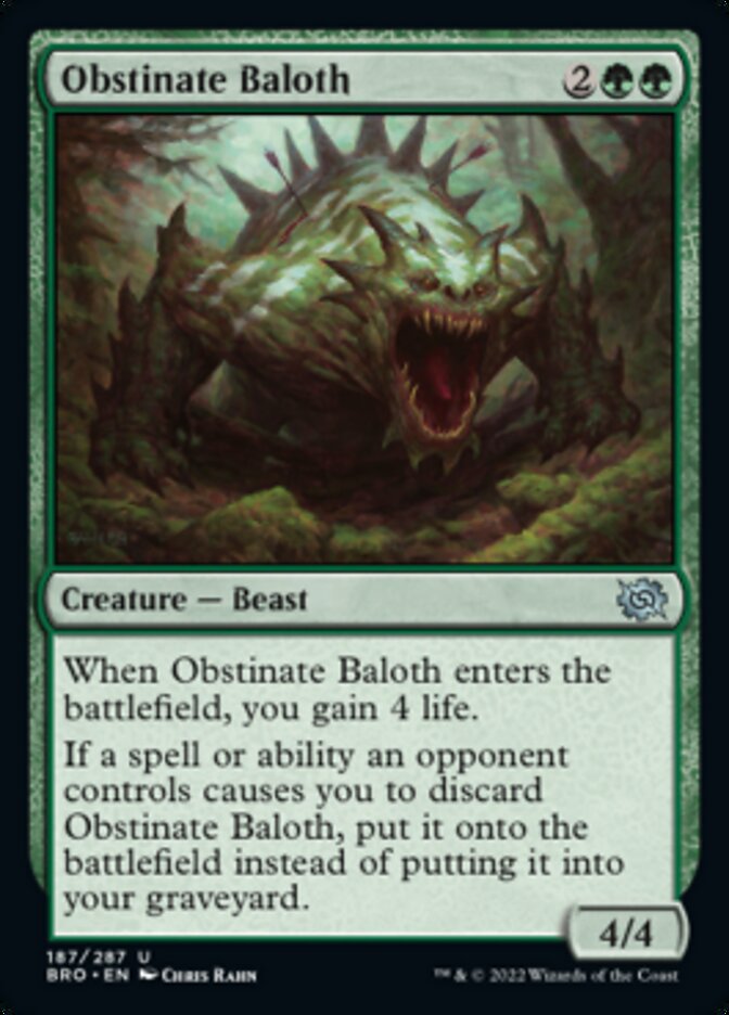 Obstinate Baloth [The Brothers' War] | Good Games Cannington