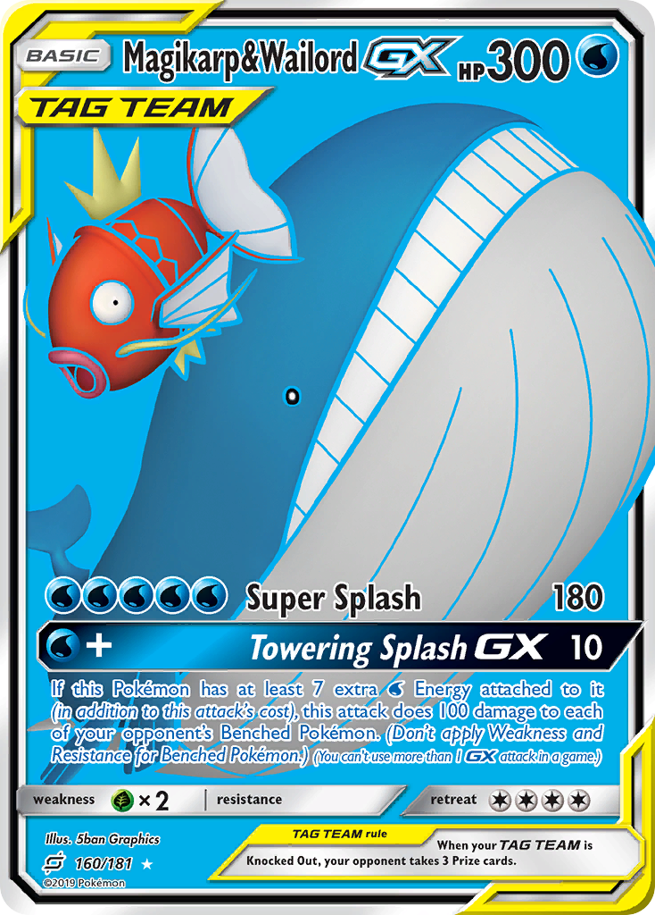 Magikarp & Wailord GX (160/181) [Sun & Moon: Team Up] | Good Games Cannington