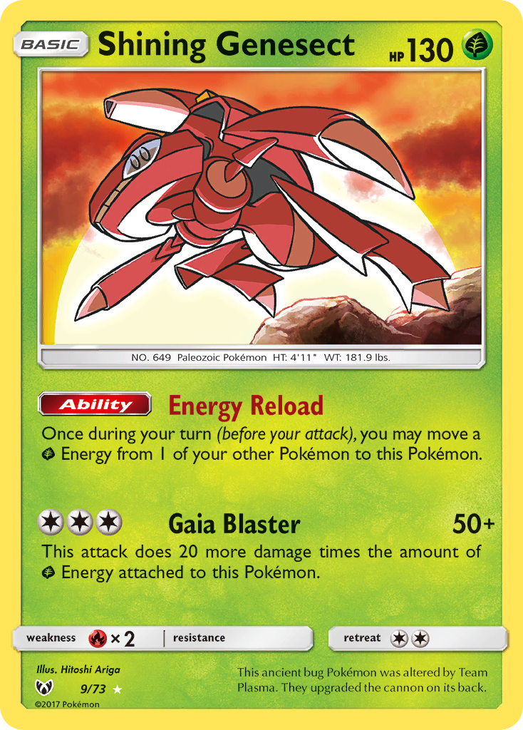 Shining Genesect (9/73) [Sun & Moon: Shining Legends] | Good Games Cannington