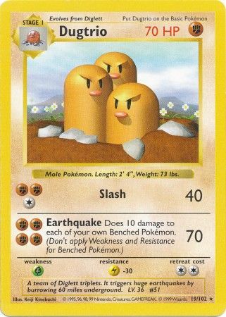 Dugtrio (19/102) [Base Set Shadowless Unlimited] | Good Games Cannington