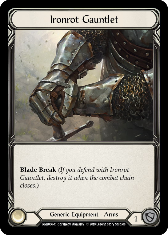 Ironrot Gauntlet [RNR006-C] (Rhinar Hero Deck)  1st Edition Normal | Good Games Cannington