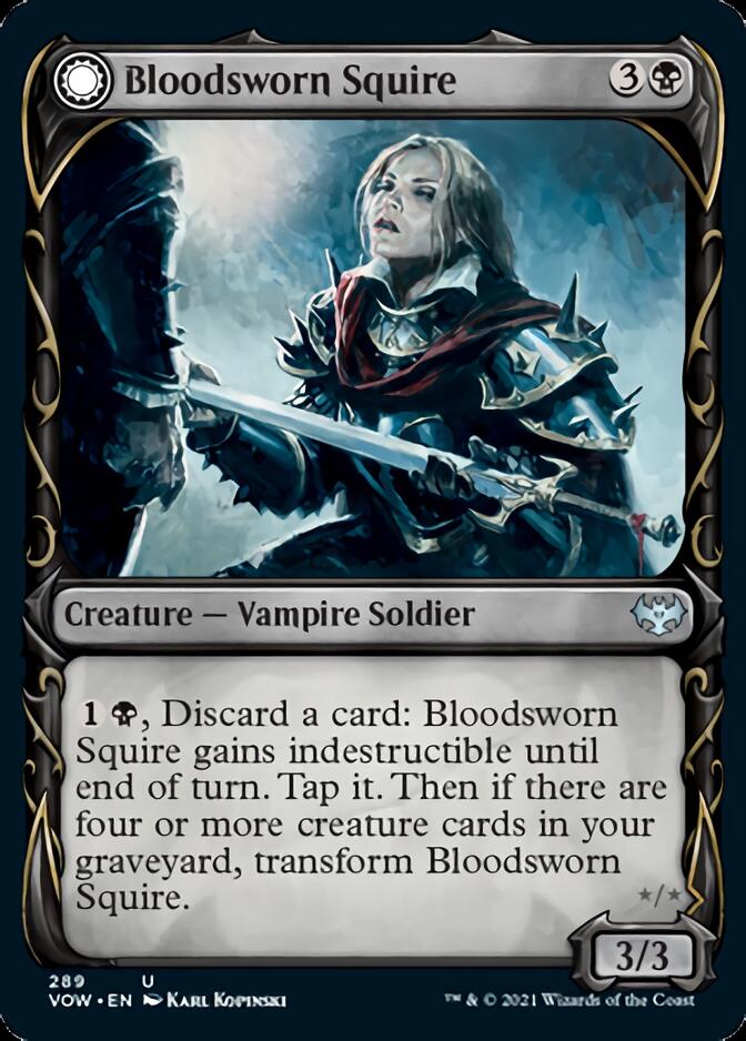 Bloodsworn Squire // Bloodsworn Knight (Showcase Fang Frame) [Innistrad: Crimson Vow] | Good Games Cannington
