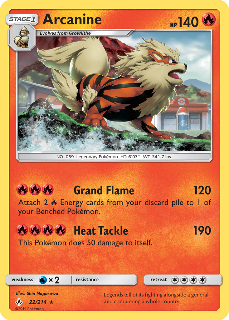Arcanine (22/214) [Sun & Moon: Unbroken Bonds] | Good Games Cannington