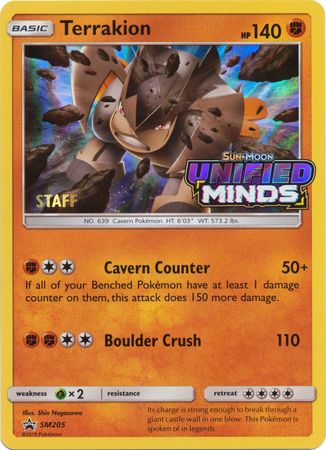 Terrakion (SM205) (Staff Prerelease Promo) [Sun & Moon: Black Star Promos] | Good Games Cannington