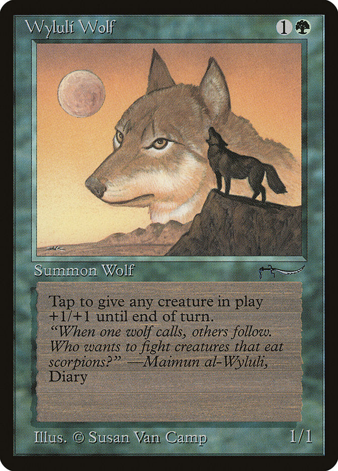 Wyluli Wolf (Light Mana Cost) [Arabian Nights] | Good Games Cannington