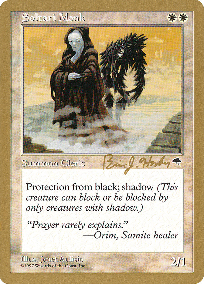 Soltari Monk (Brian Hacker) [World Championship Decks 1998] | Good Games Cannington