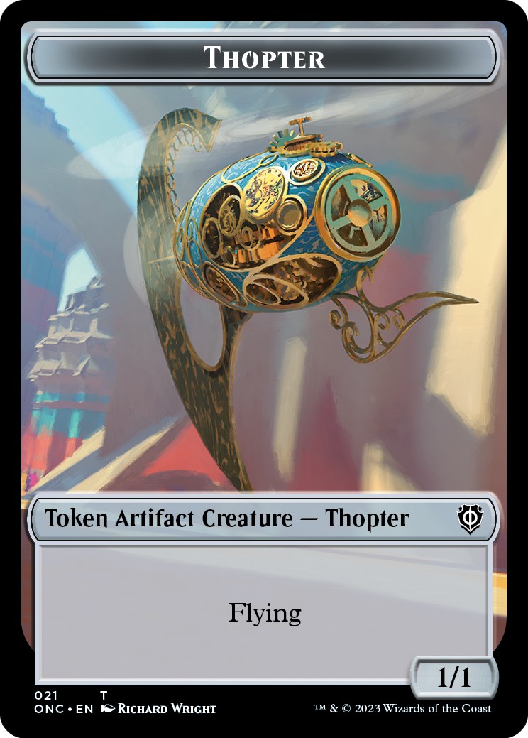 Myr // Thopter Double-Sided Token [Phyrexia: All Will Be One Commander Tokens] | Good Games Cannington