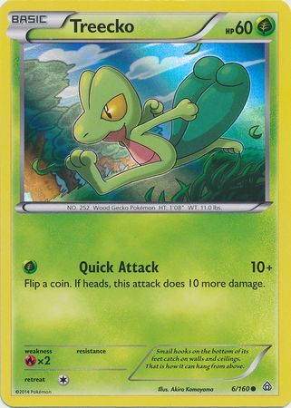 Treecko (6/160) (Sheen Holo) [XY: Primal Clash] | Good Games Cannington