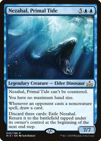 Nezahal, Primal Tide [Rivals of Ixalan] | Good Games Cannington