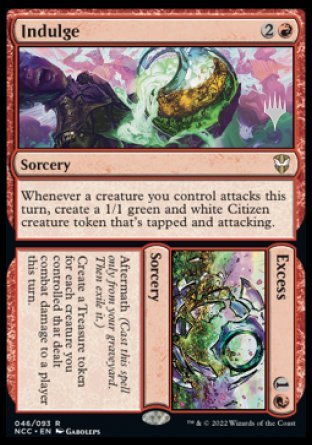 Indulge // Excess (Promo Pack) [Streets of New Capenna Commander Promos] | Good Games Cannington