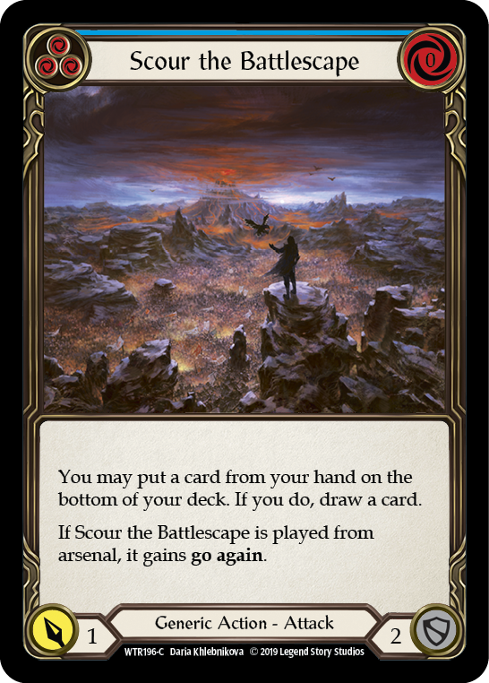 Scour the Battlescape (Blue) [WTR196-C] Alpha Print Rainbow Foil | Good Games Cannington