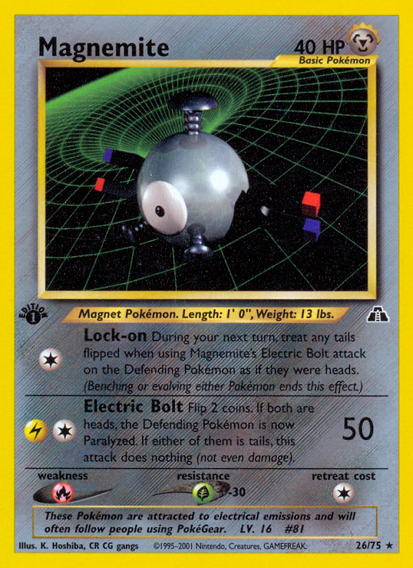 Magnemite (26/75) [Neo Discovery 1st Edition] | Good Games Cannington
