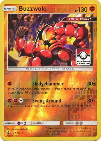 Buzzwole (77/131) (League Promo) [Sun & Moon: Forbidden Light] | Good Games Cannington