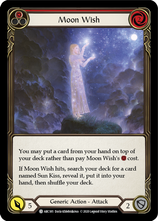Moon Wish (Red) [U-ARC185] Unlimited Rainbow Foil | Good Games Cannington