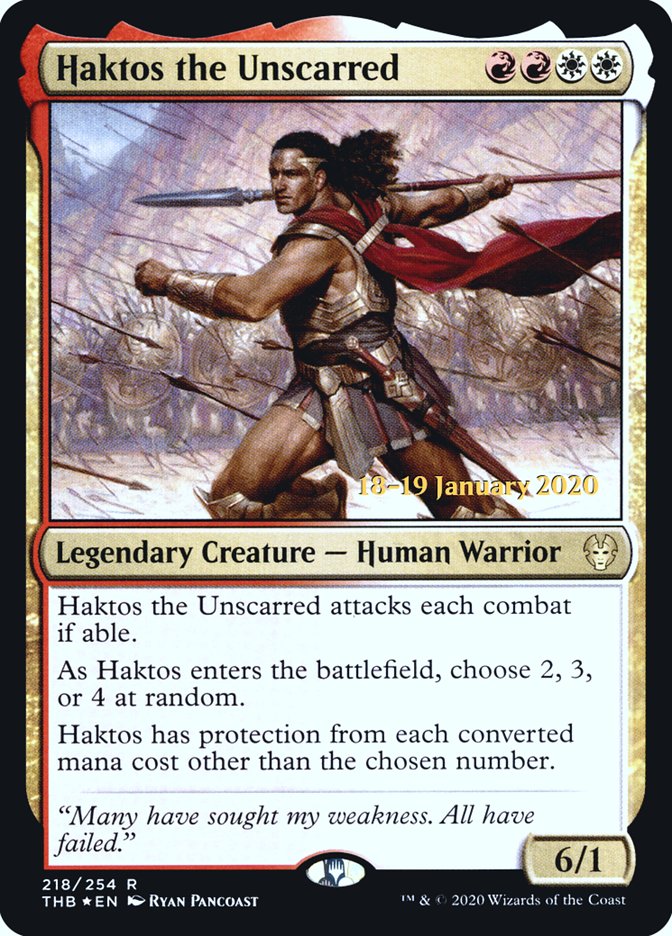 Haktos the Unscarred [Theros Beyond Death Prerelease Promos] | Good Games Cannington