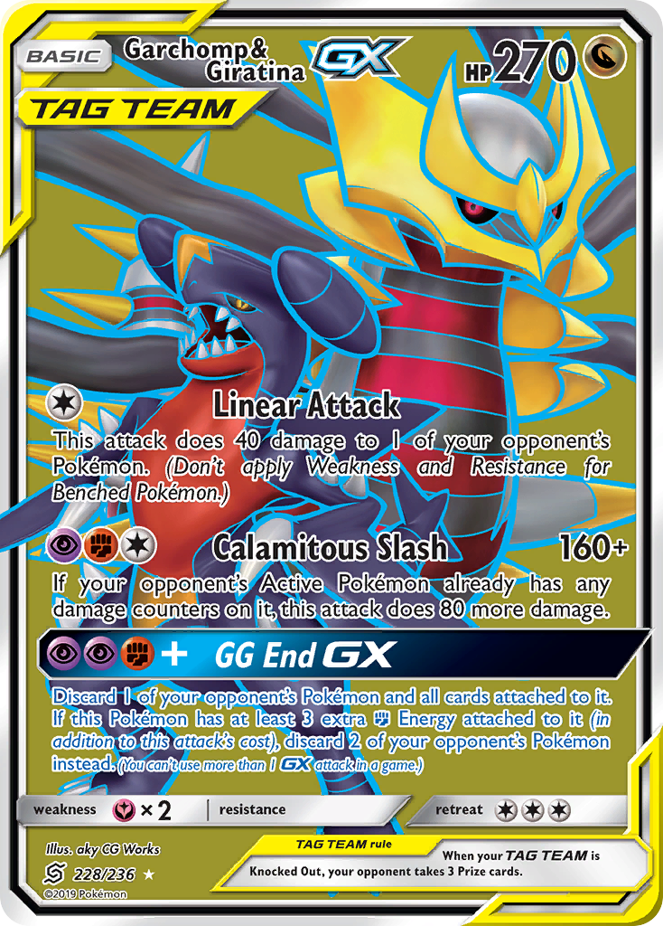 Garchomp & Giratina GX (228/236) [Sun & Moon: Unified Minds] | Good Games Cannington