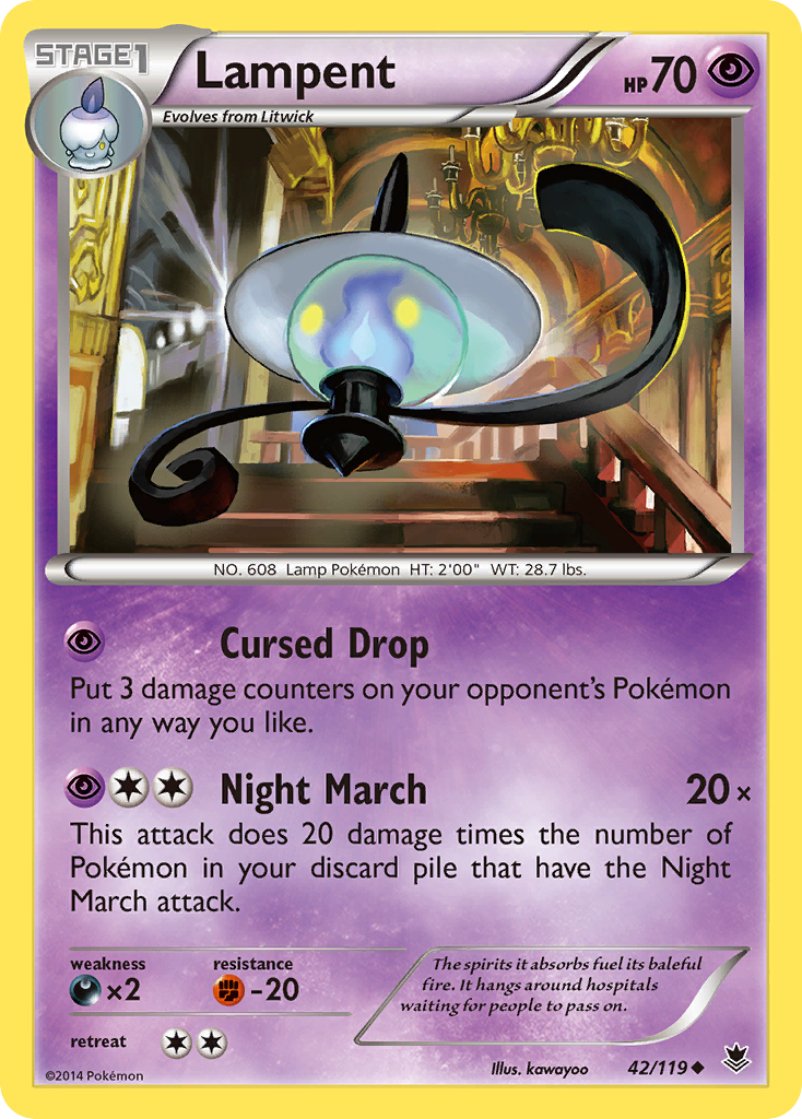 Lampent (42/119) [XY: Phantom Forces] | Good Games Cannington