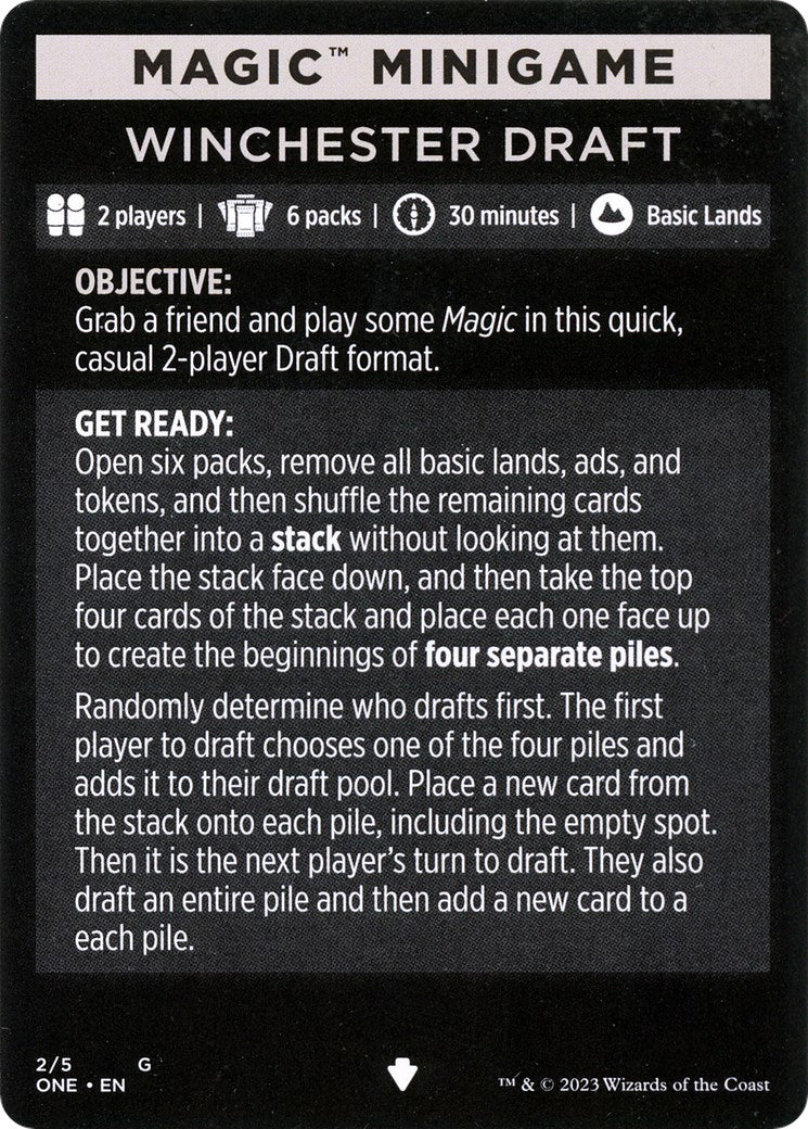 Winchester Draft (Magic Minigame) [Phyrexia: All Will Be One Minigame] | Good Games Cannington