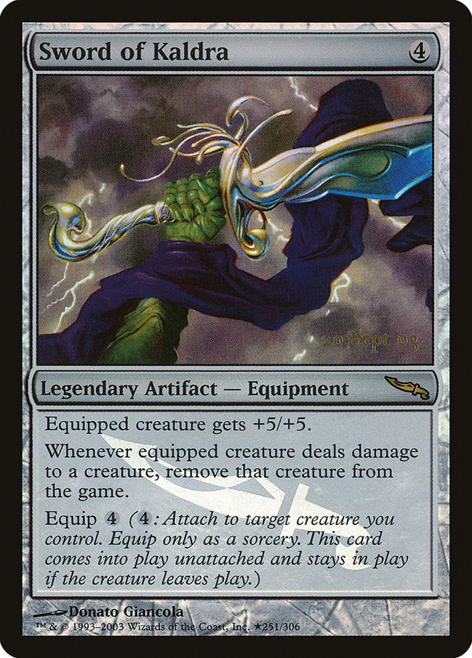 Sword of Kaldra [Mirrodin Promos] | Good Games Cannington