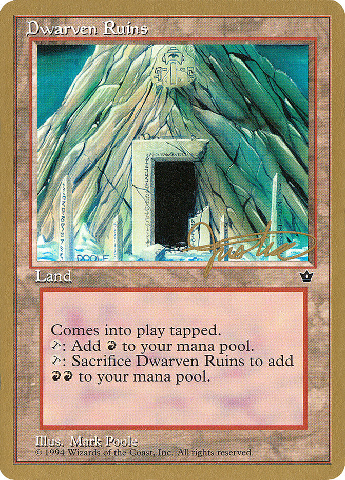Dwarven Ruins (Mark Justice) [Pro Tour Collector Set] | Good Games Cannington