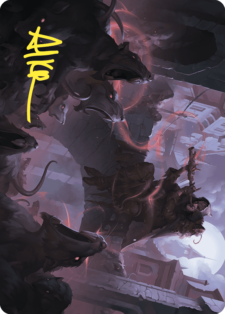 Gnawing Crescendo Art Card (Gold-Stamped Signature) [Wilds of Eldraine Art Series] | Good Games Cannington