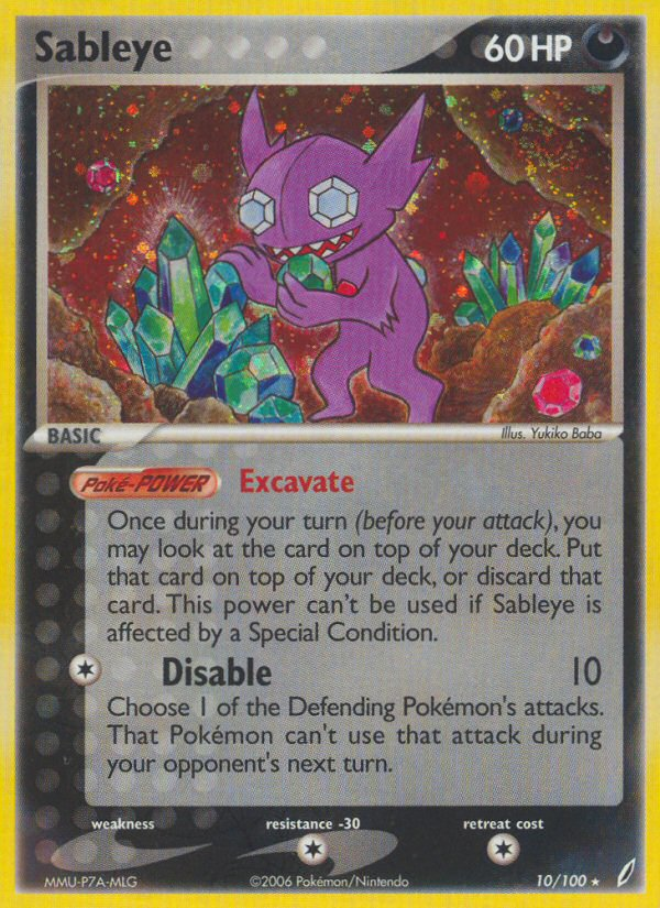 Sableye (10/100) [EX: Crystal Guardians] | Good Games Cannington