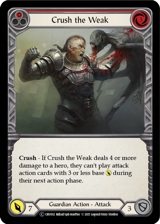 Crush the Weak (Red) [U-CRU032] Unlimited Normal | Good Games Cannington
