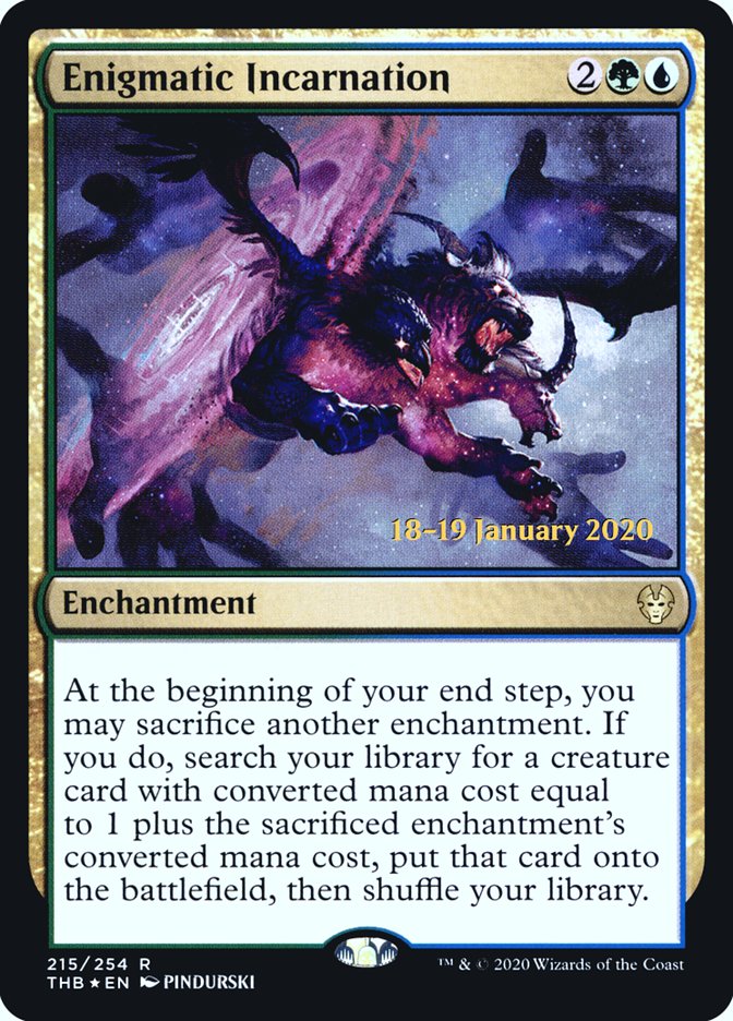 Enigmatic Incarnation [Theros Beyond Death Prerelease Promos] | Good Games Cannington