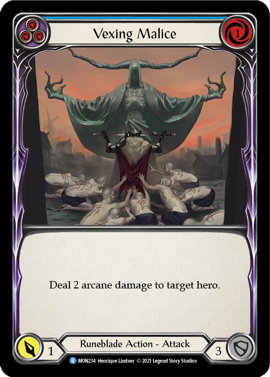 Vexing Malice (Blue) [MON234-RF] 1st Edition Rainbow Foil | Good Games Cannington