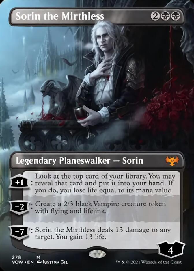 Sorin the Mirthless (Borderless) [Innistrad: Crimson Vow] | Good Games Cannington