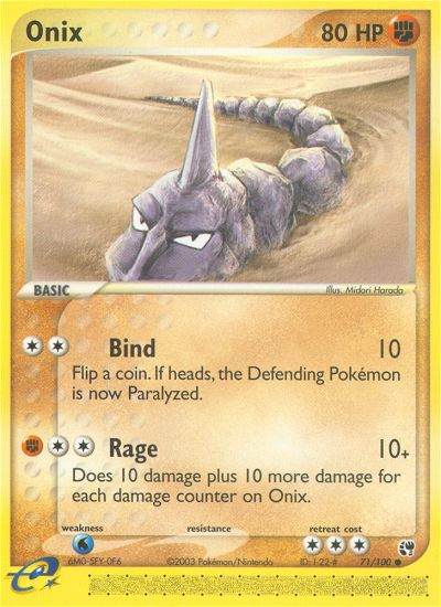 Onix (71/100) [EX: Sandstorm] | Good Games Cannington