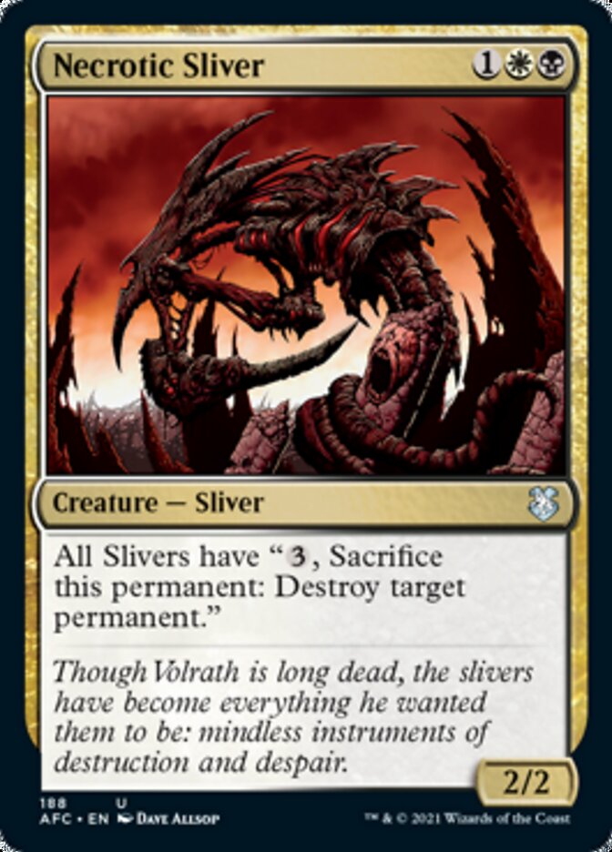 Necrotic Sliver [Dungeons & Dragons: Adventures in the Forgotten Realms Commander] | Good Games Cannington