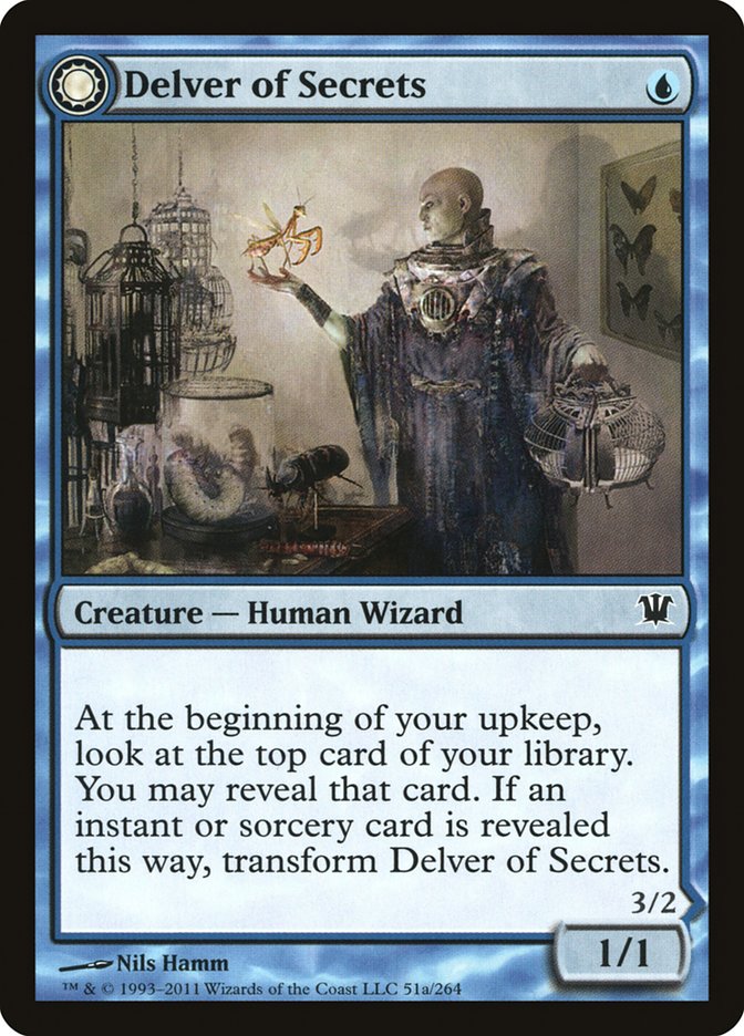 Delver of Secrets // Insectile Aberration [Innistrad] | Good Games Cannington