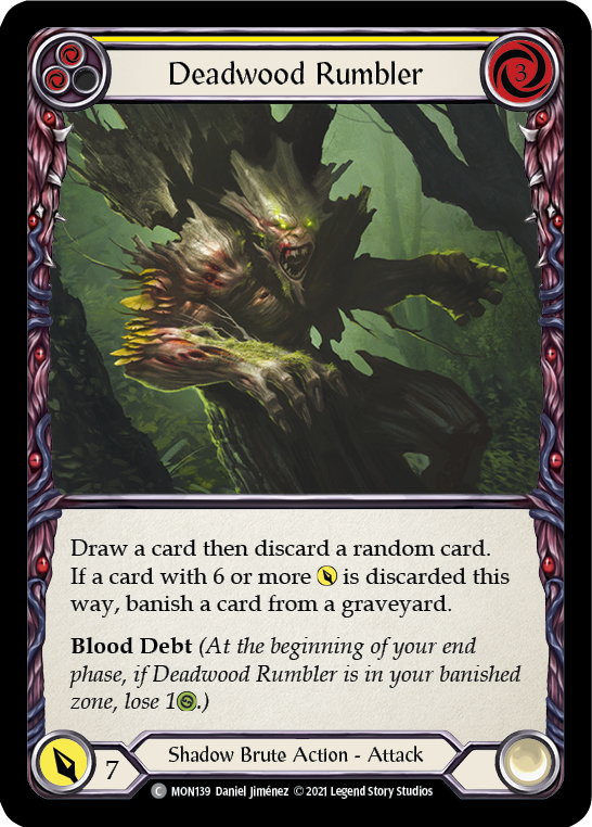 Deadwood Rumbler (Yellow) [MON139-RF] 1st Edition Rainbow Foil | Good Games Cannington