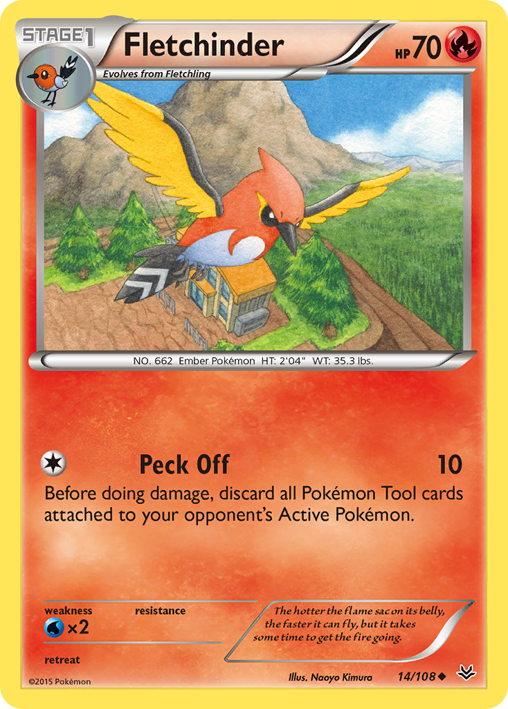 Fletchinder (14/108) [XY: Roaring Skies] | Good Games Cannington