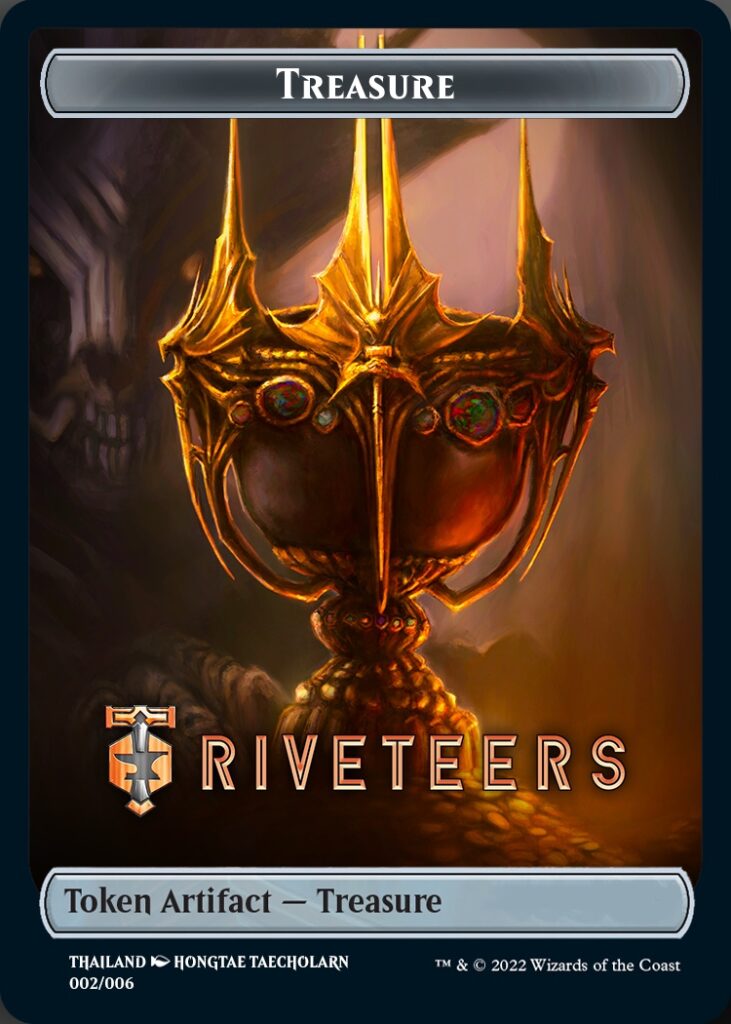 Treasure Token (Riveteers) (Southeast Asia Artists) [Streets of New Capenna Tokens] | Good Games Cannington