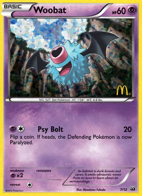 Woobat (7/12) [McDonald's Promos: 2012 Collection] | Good Games Cannington