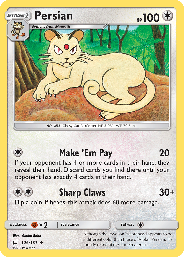 Persian (126/181) [Sun & Moon: Team Up] | Good Games Cannington