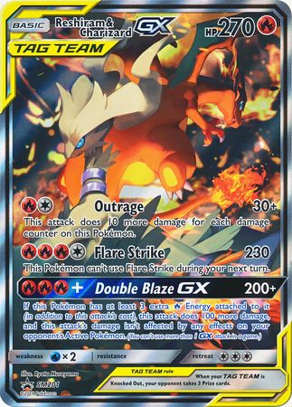 Reshiram & Charizard GX (SM201) (Jumbo Card) [Sun & Moon: Black Star Promos] | Good Games Cannington