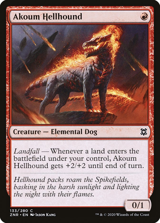Akoum Hellhound [Zendikar Rising] | Good Games Cannington