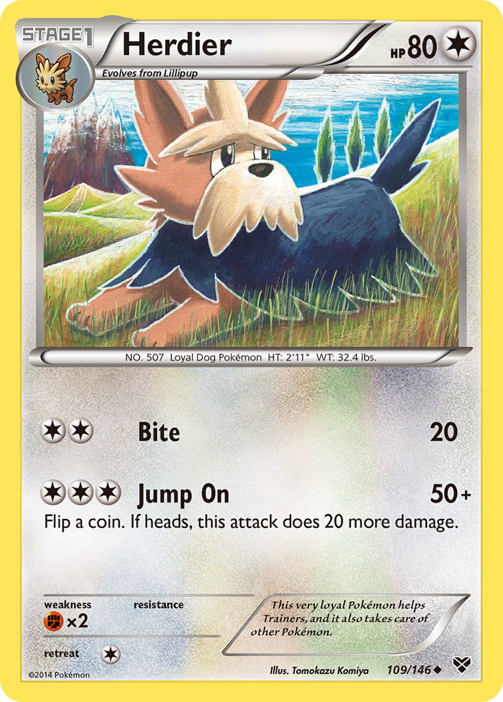 Herdier (109/146) [XY: Base Set] | Good Games Cannington