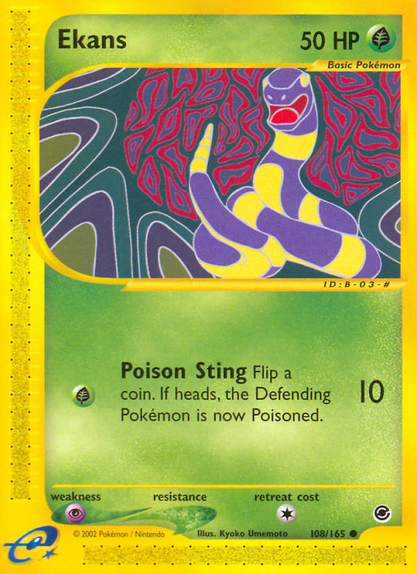 Ekans (108/165) [Expedition: Base Set] | Good Games Cannington