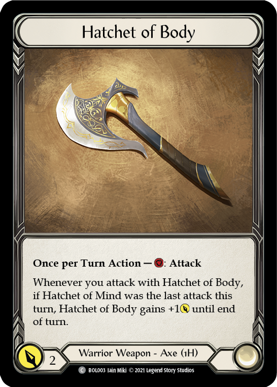 Hatchet of Body [BOL003] (Monarch Boltyn Blitz Deck) | Good Games Cannington